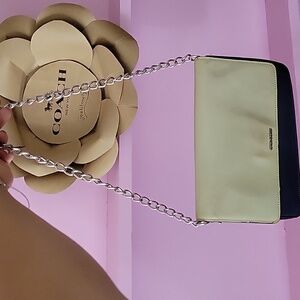 Coach Color-block  patent leather y blue leather  Shoulder mini bag